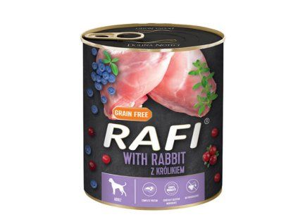 Rafi Dog Adult - Králik s čučoriedkami 800g