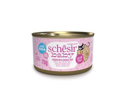 Schesir Baby&Mačiatko - Kuracie s pečienkou vo vývare 70g