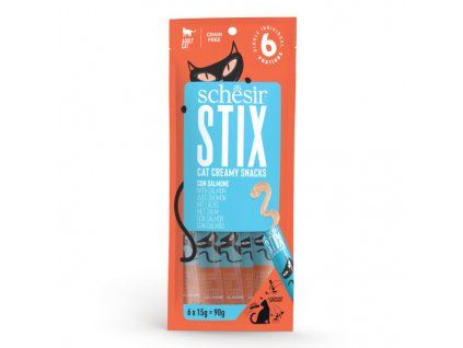 schesir cat stix jemny lososovy krem 6x15g