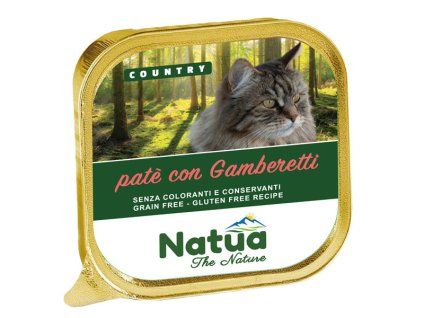 natua country adult cat krevety pate 100g
