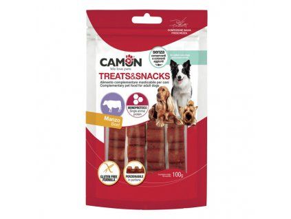 camon treatssnacks dog hovadzie porcovatelne 100g