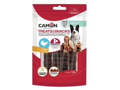 camon treatssnacks dog kuracie porcovateľné 100g