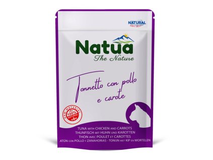 natua cat adult filety z tuniaky kura a mrkva 70g