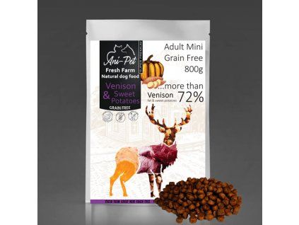 fresh farm gf natural dog food adult mini venison sweet potatoes 20kg