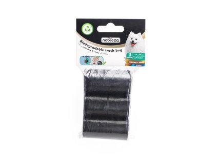 bio rozložiteľné sáčky na exkrement nobleza 3 rolky čierne 3x15ks