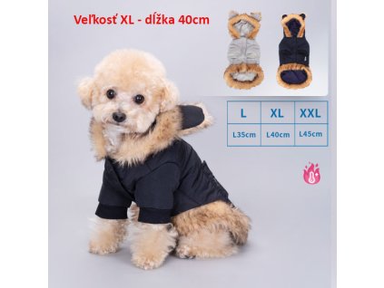 Bunda s kožušinkou Polar pre psa Nobleza XL 40cm