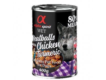 alpha spirit meatballs kuracie maso s kurkumou 400g