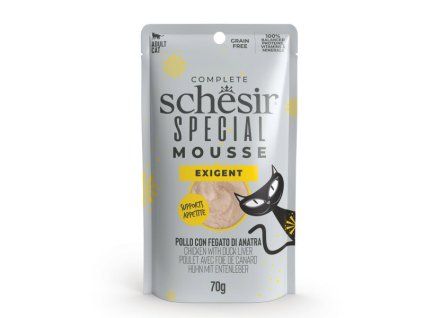 schesir cat special mousse exigent kura a kacacia pecen 70g