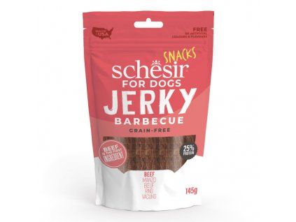 schesir dog jerky grain free bbq hovädzie 145g