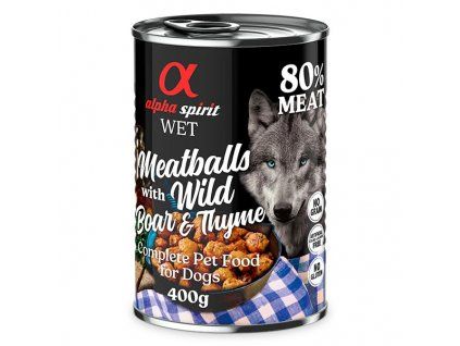 Alpha Spirit Meatballs WILD BOAR 400g