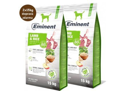 Eminent Adult Lamb Rice 2x15kg