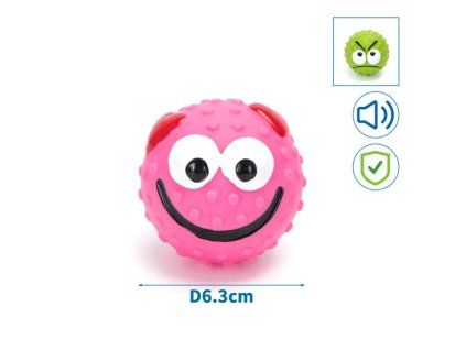 Vinylová lopta pre psa Nobleza Emoticon - 6,3cm