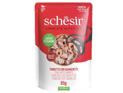 Schesir CB Wet Tuniak a krevety v želé kapsicka 85g