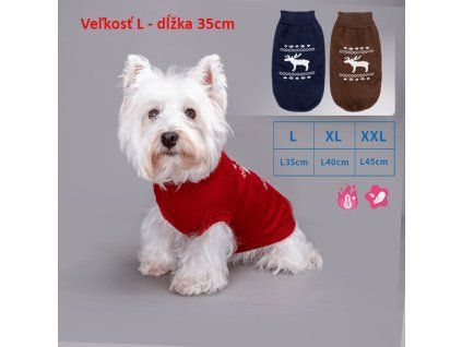 Sveter Elk pre psa Nobleza - L 35cm