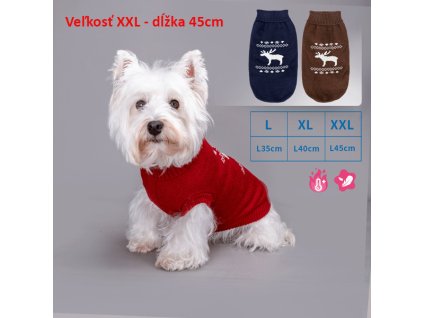 Sveter Elk pre psa Nobleza - XXL 45cm