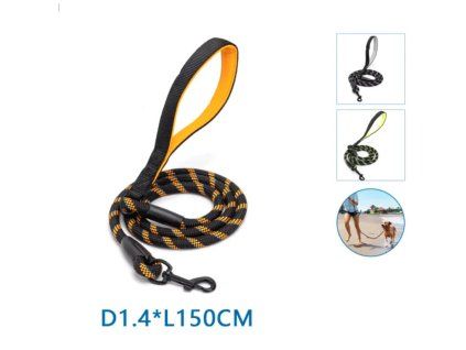 Nobleza Rope vodítko reflexné L oranzove