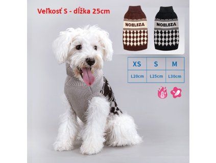 Sveter Diamond Shape pre psa Nobleza - S 25cm