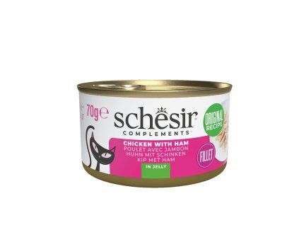 Schesir Cat Complements Kuracie a šunka v zele 70g