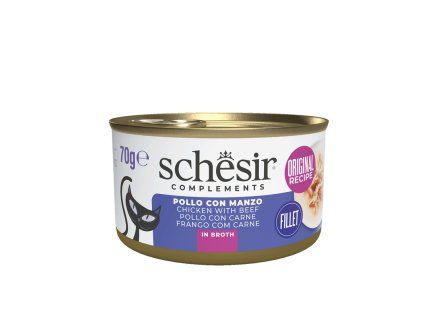 Schesir Cat Complements Kuracie a hovadzie vo vyvare 70g