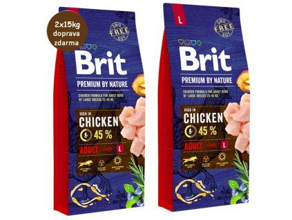 Brit Premium Adult L 2x15kg