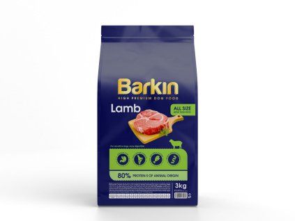 Extra chutné jahňacie granule pre psov Barkin 3kg