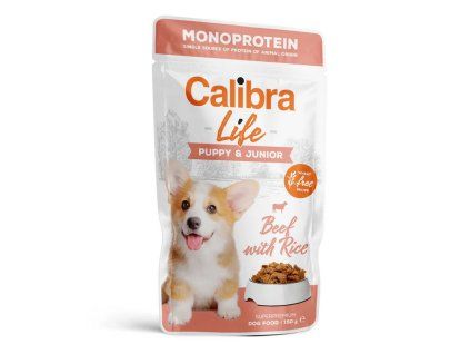 Calibra Dog Life Puppy & Junior Beef & Rice 150g