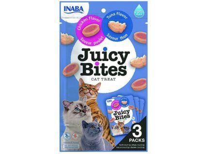 Inaba Juicy Bites Kura a tuniak 3x11,3g