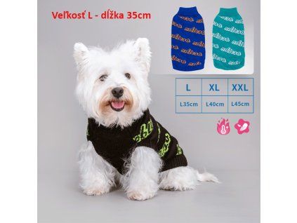 Sveter Turtleneck pre psa Nobleza - L 35cm