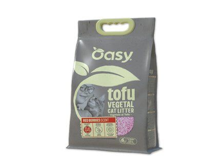 Oasy Tofu Vegetal Cat Litter Red Berries 6L