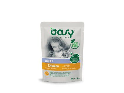 Oasy Cat Chunks in Gravy Adult Chicken 85g