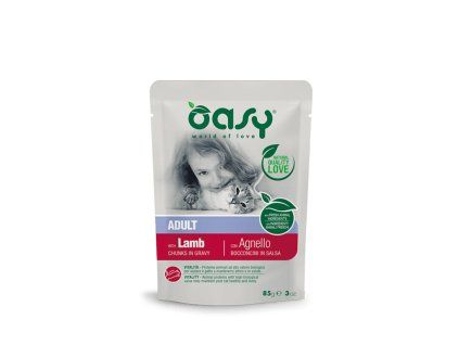 Oasy Cat Chunks in Gravy Adult Lamb 85g