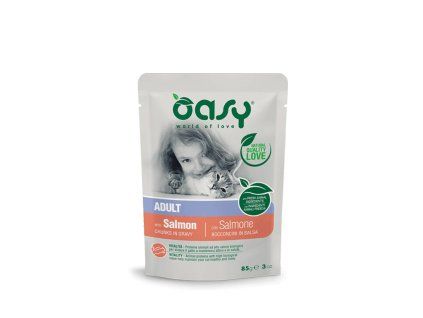 Oasy Cat Chunks in Gravy Adult Salmon 85g