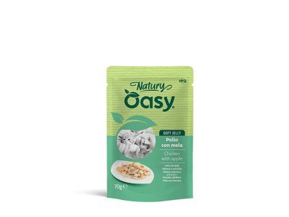 Oasy Cat Natury Soft Jelly Kuracie s jablkom 70g