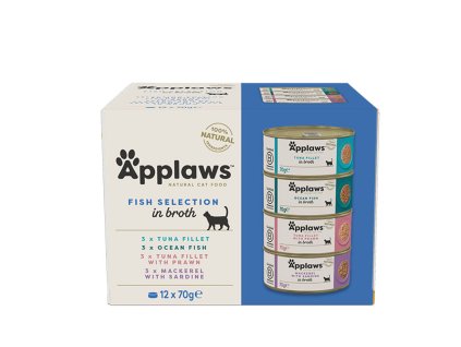 Applaws Adult Fish Selection in Broth 12x70g