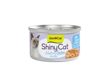 Gimcat Shinycat Tuna + anchovies in jelly 85g