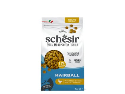 Schesir Adult Animal Monoprotein Formula Hairball Chicken 400g