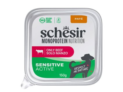 Schesir Dog Monoprotein Active Beef 150g paté