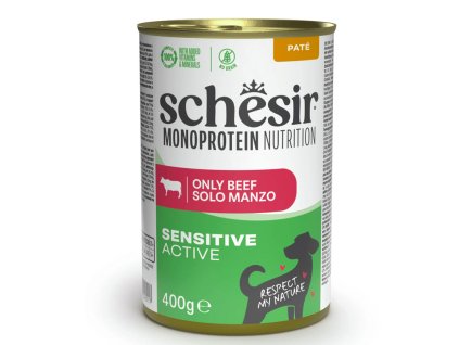 Schesir Dog Monoprotein Active Beef 400g paté