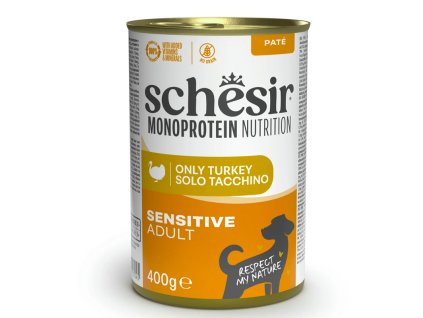 Schesir Dog Monoprotein Turkey 400g paté