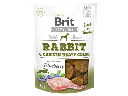 Brit Meaty Jerky Rabbit & Chicken Meaty Coins 80g
