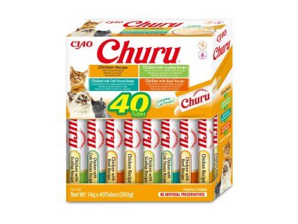 Inaba Cat Churu Multipack Kuracie 4 varianty 40ks 560g