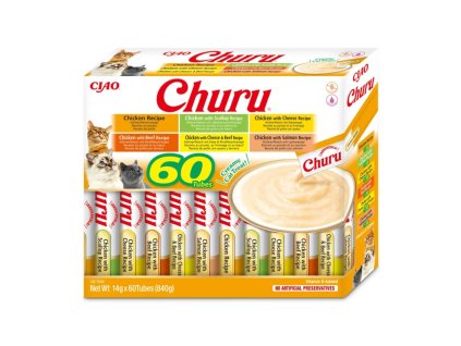 Inaba Cat Churu Multipack Kuracie 6 variantov 60ks 840g