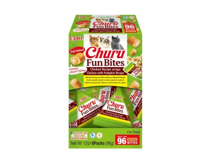 Inaba Cat Churu Fun Bites 8x12g kuracie a tekvica
