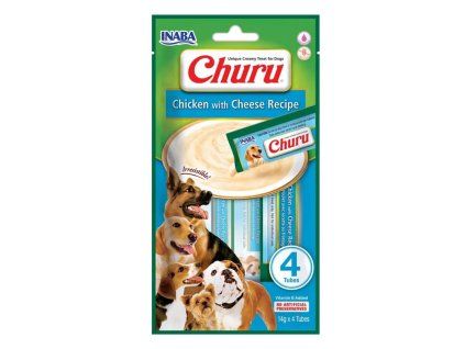 Inaba Dog Churu Kuracie a syr 4ks 56g