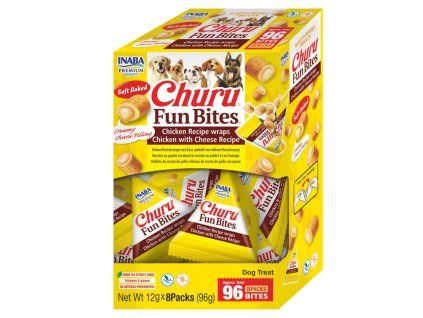 Inaba Dog Churu Fun Bites Kuracie a syr 8ks