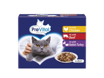 Prevital Adult chicken beef rabbit in jelly 12x100g