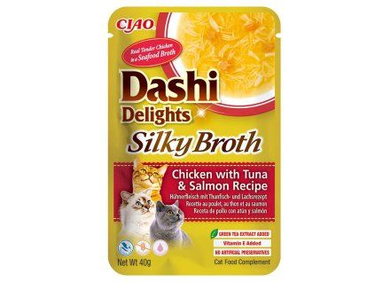 Inaba Cat Dashi Silky Broth Kuracie, tuniak a losos 40g