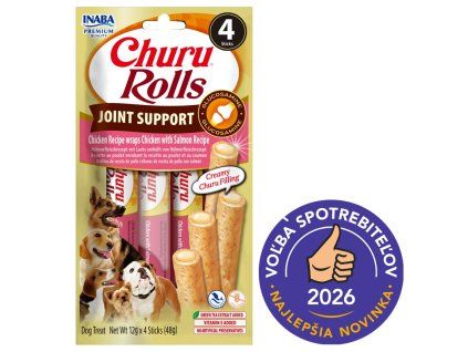 Inaba Dog Churu Joint Rolls Kuracie a losos 4ks 48g volba