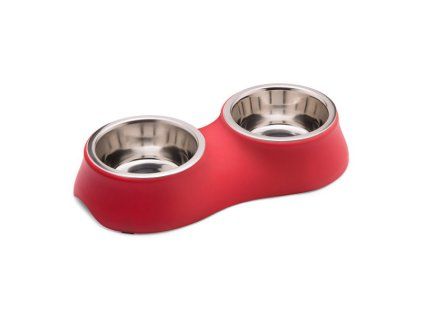 Nerezová miska Imac Diva - 2x400ml (Farba Červená)