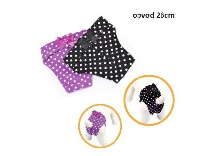 Fialové háracie nohavičky Camon Dots pre fenky obvod 26cm